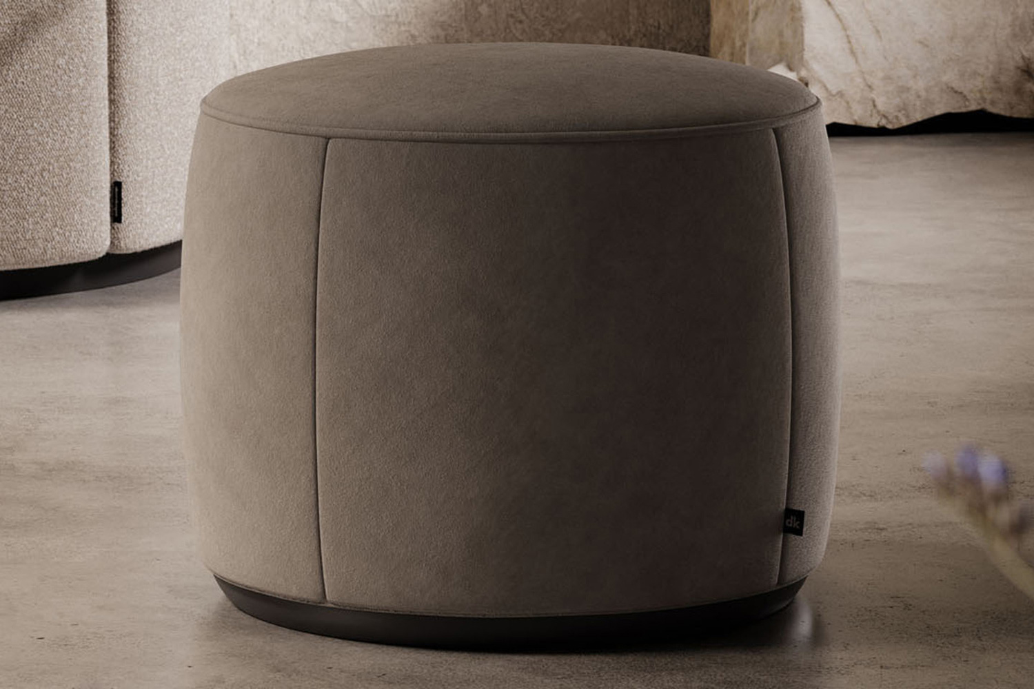 Domkapa Rachel S Pouf - Walnut Stained Beech