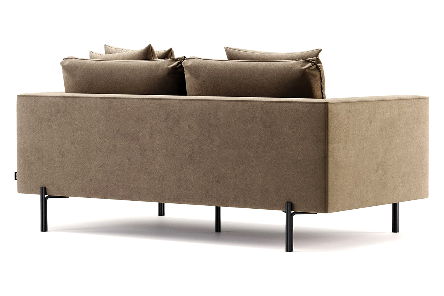 Domkapa Nicole 3 Seats Sofa - Black Texturized Steel