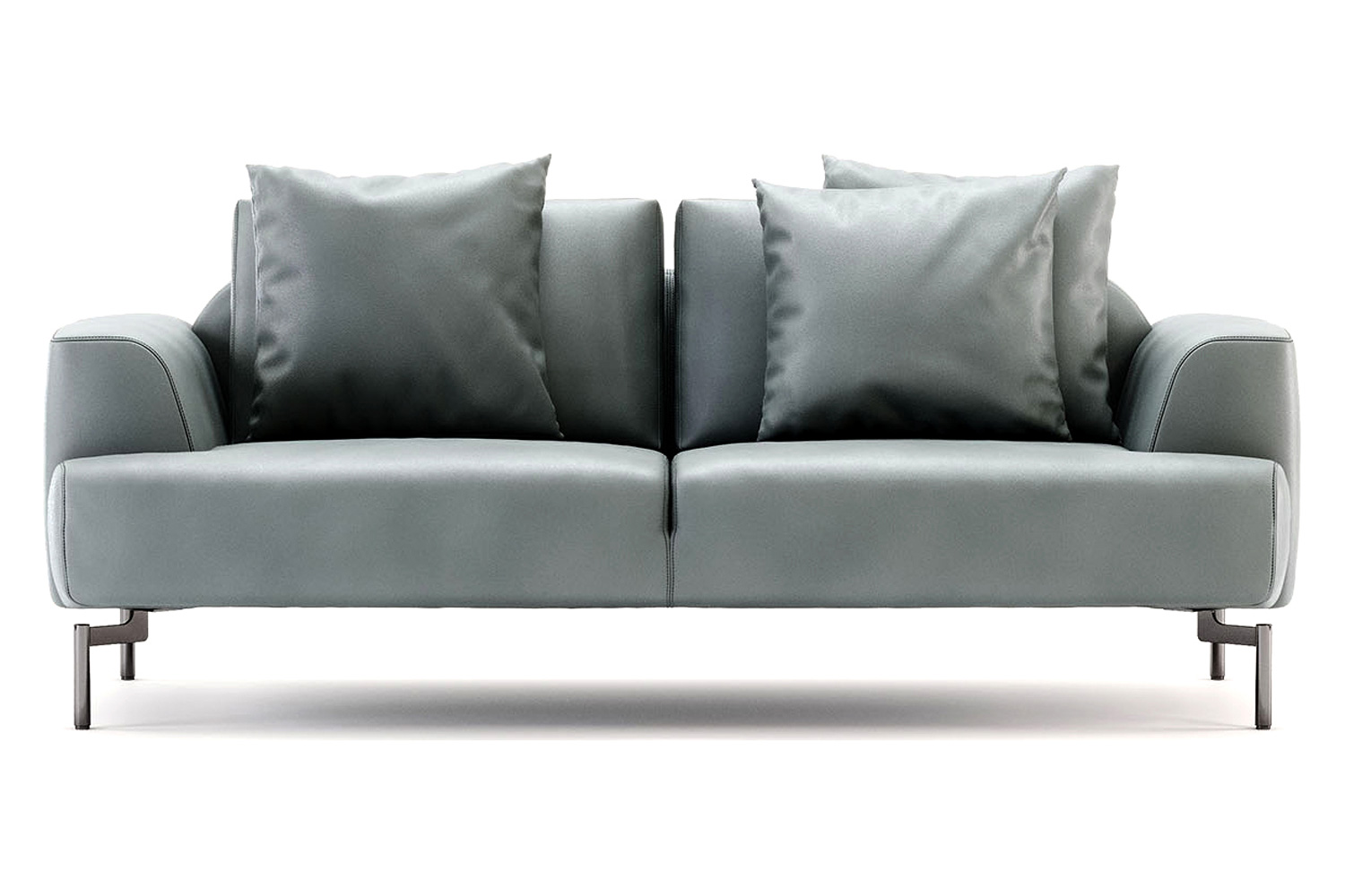 Domkapa Taís 2 Seats Sofa - Black Texturized Steel