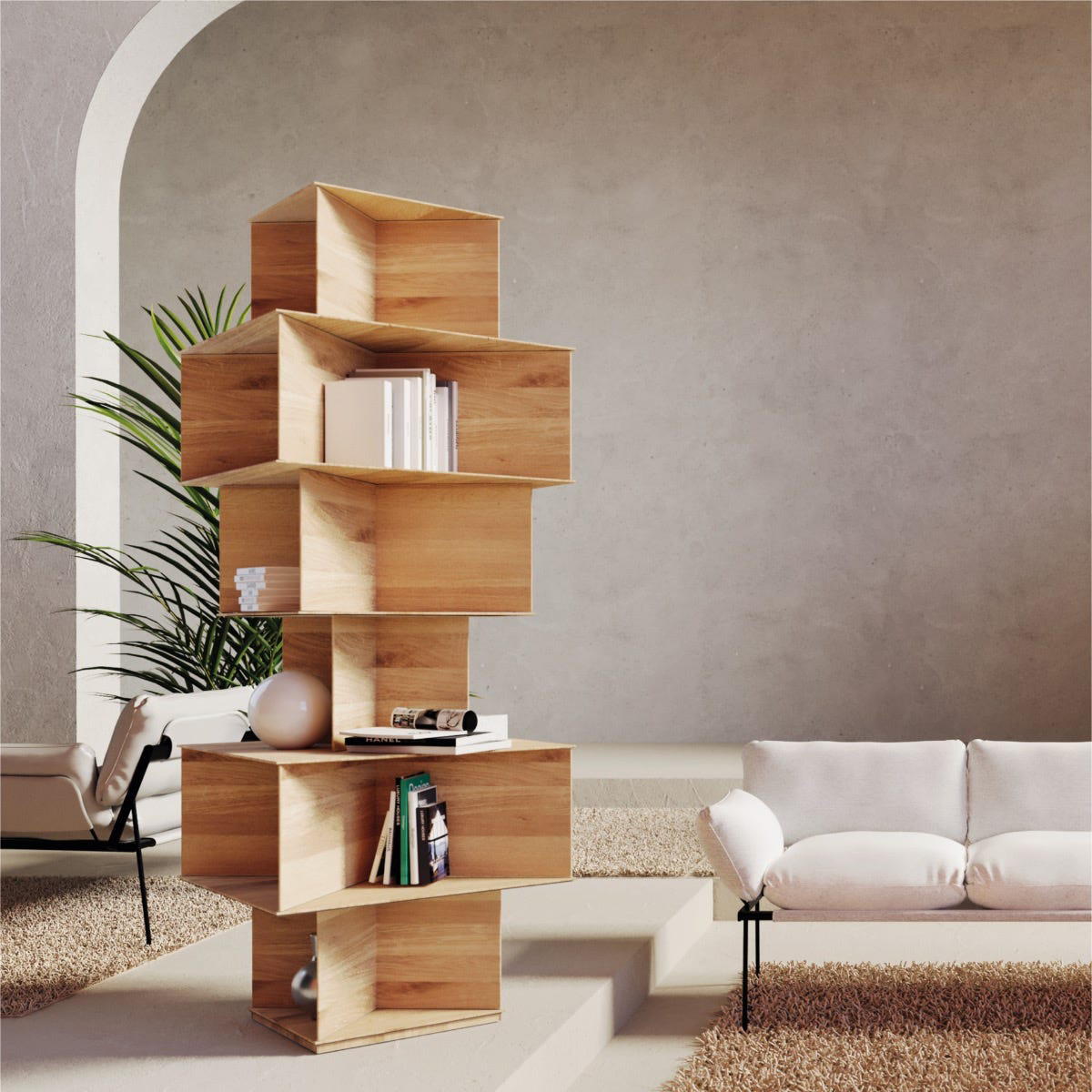 Driade - Totem Shelf Bookcase in Natural