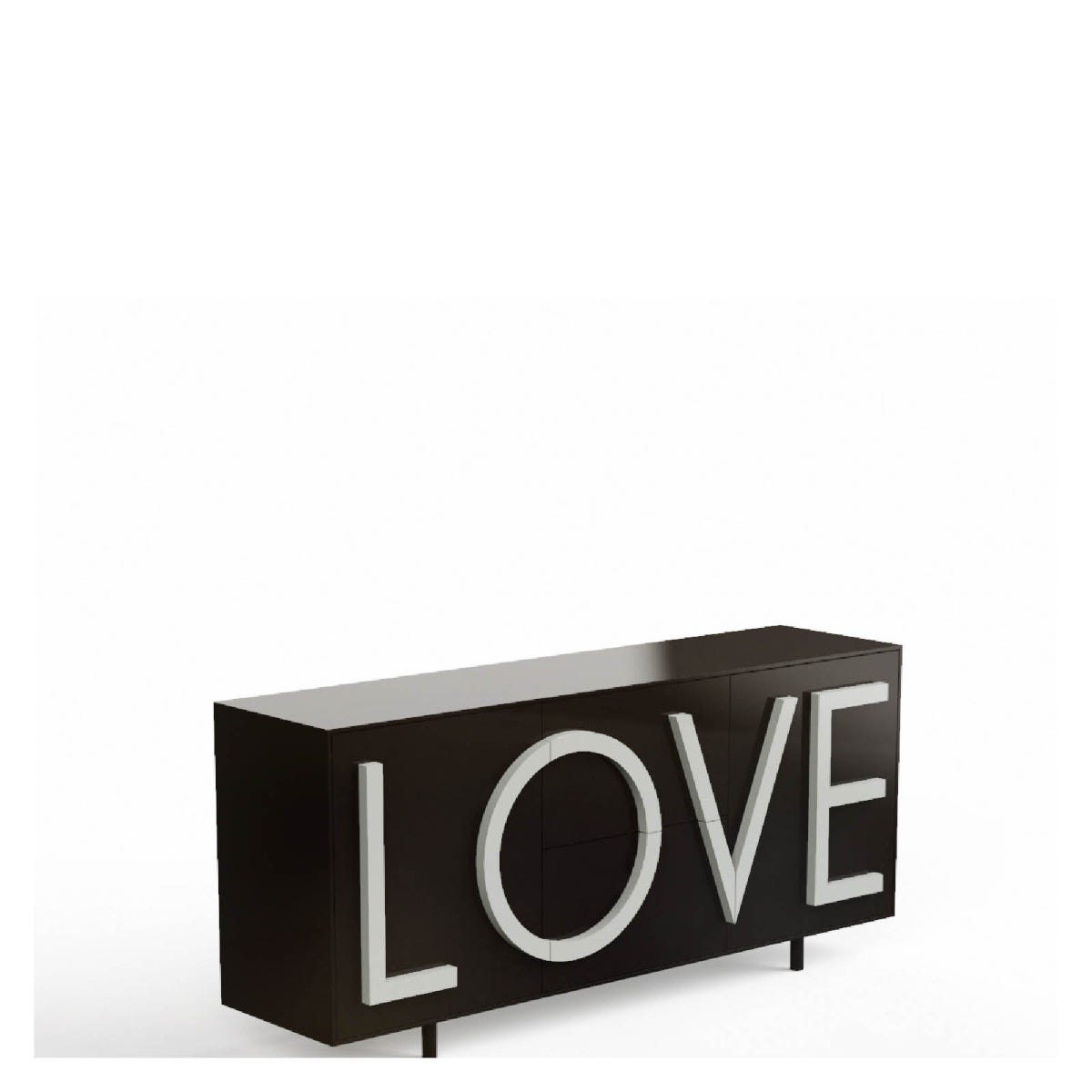 Driade Love Medium Cabinet - Black/Light Gray