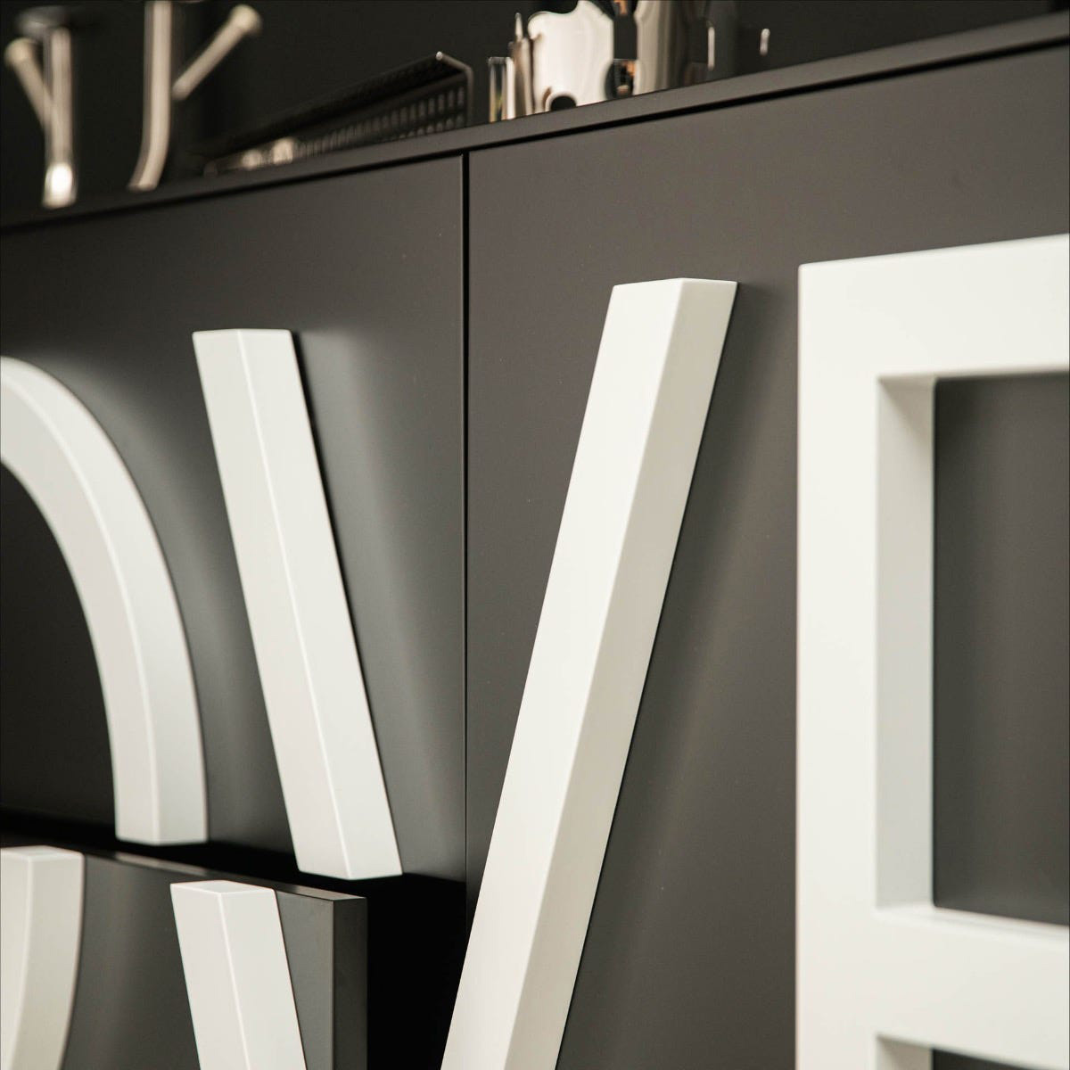 Driade Love Medium Cabinet - Black/Light Gray