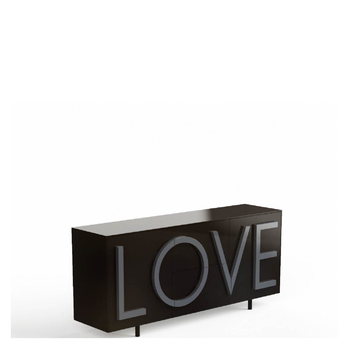 Driade Love Medium Cabinet - Black/Dark Gray