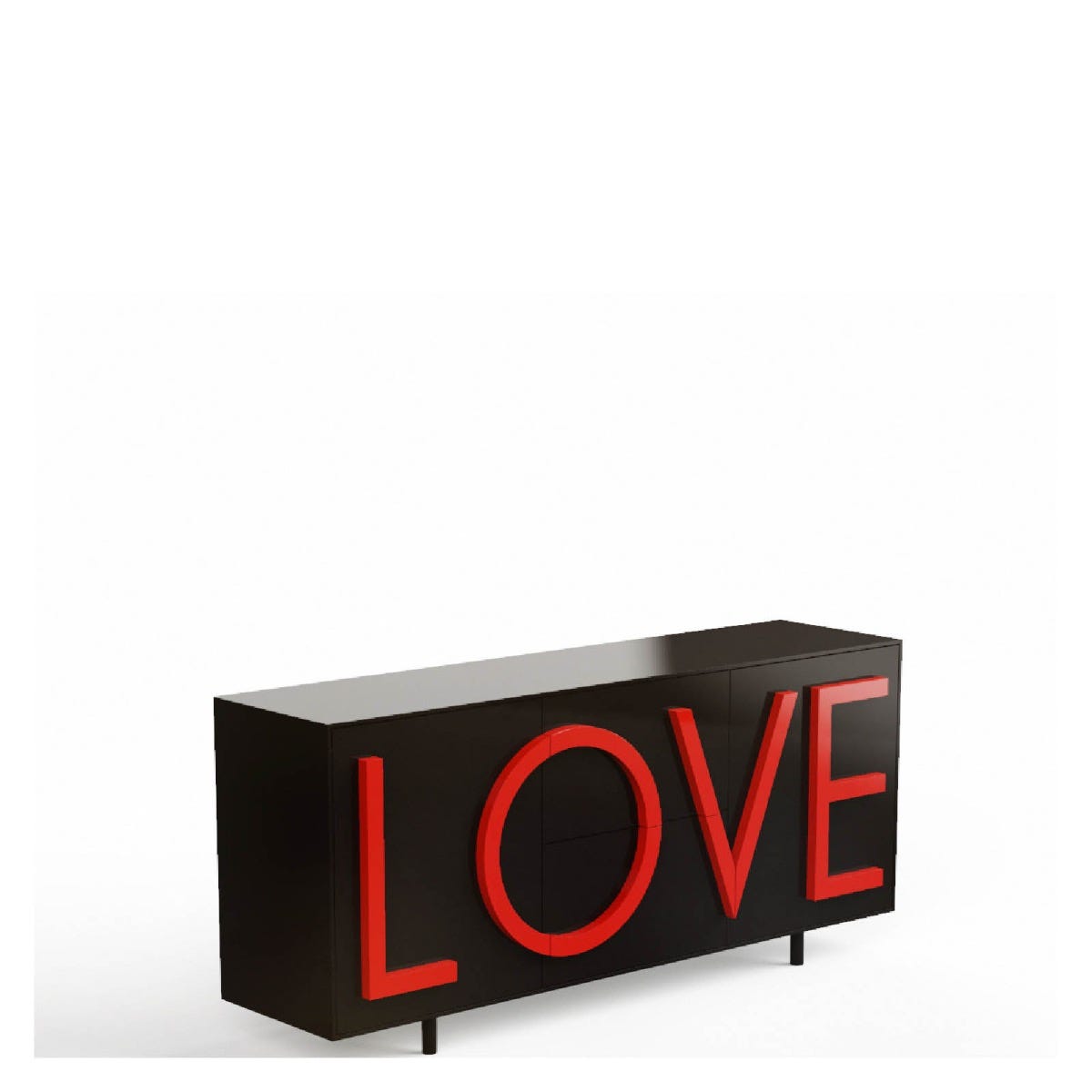 Driade Love Medium Cabinet - Black/Red