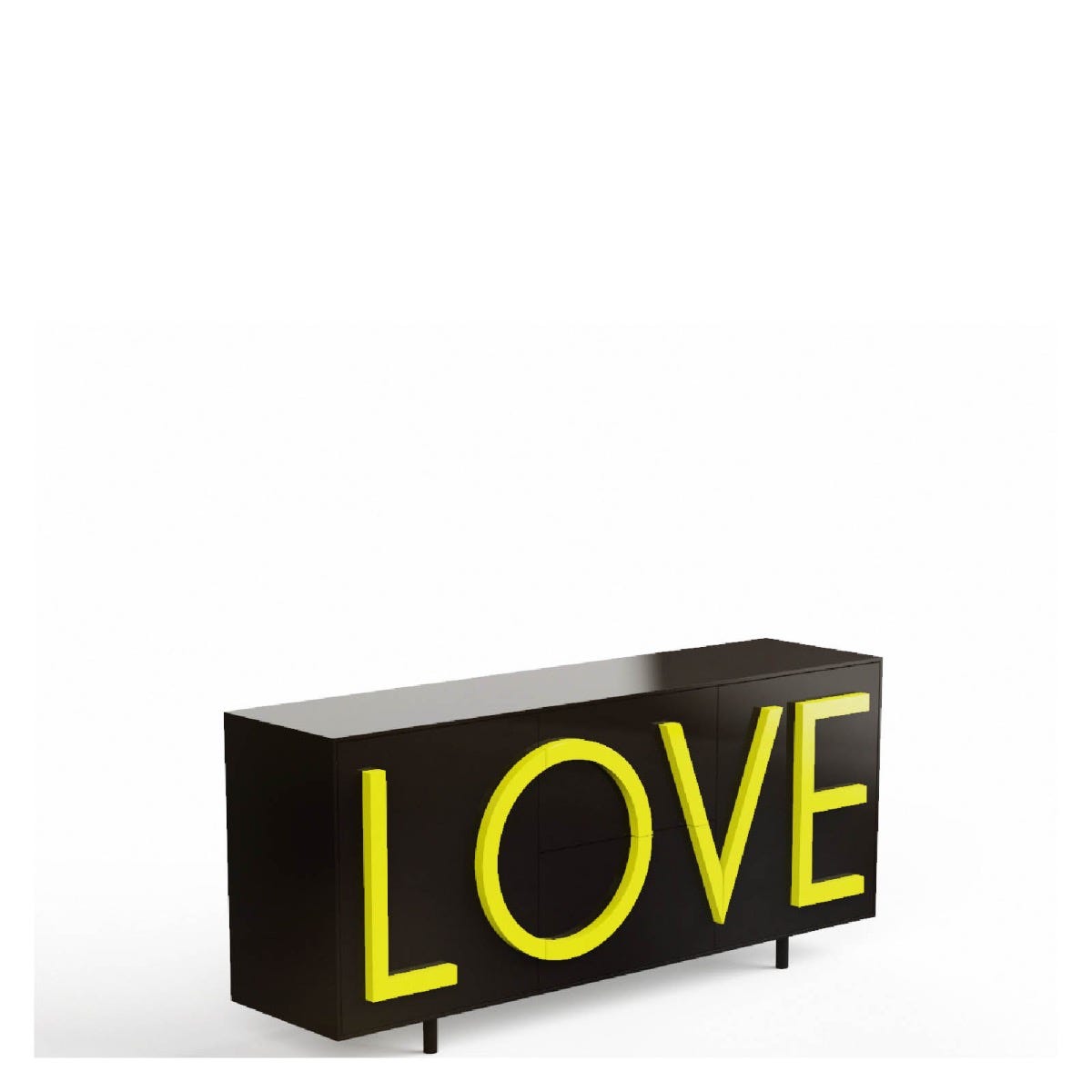 Driade Love Medium Cabinet - Black/Yellow