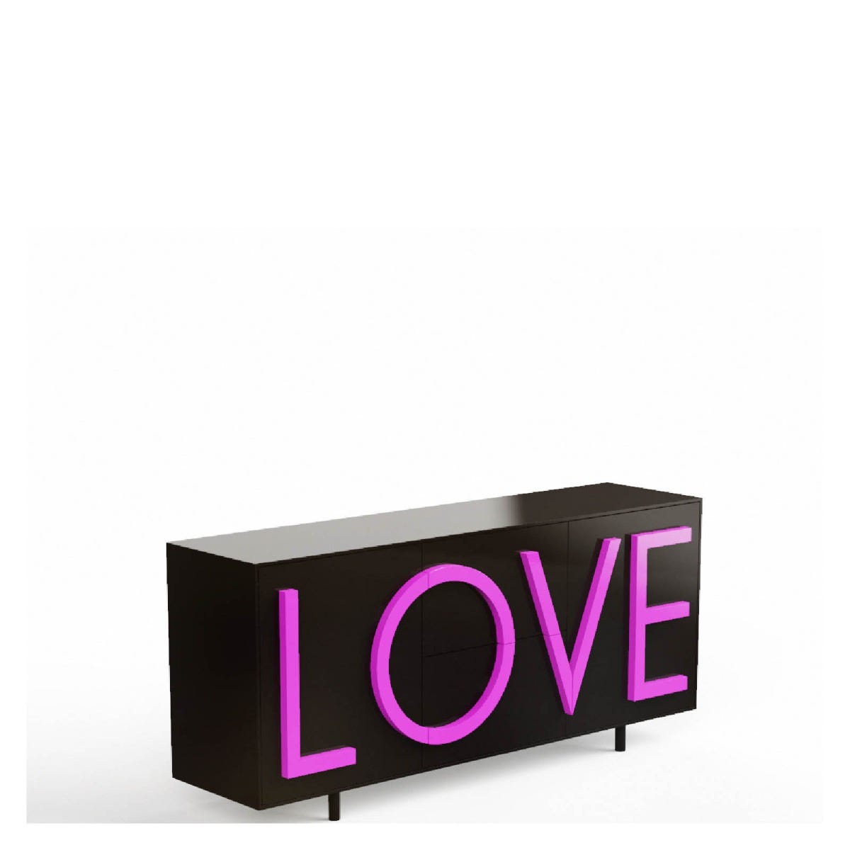 Driade Love Medium Cabinet - Black/Pink