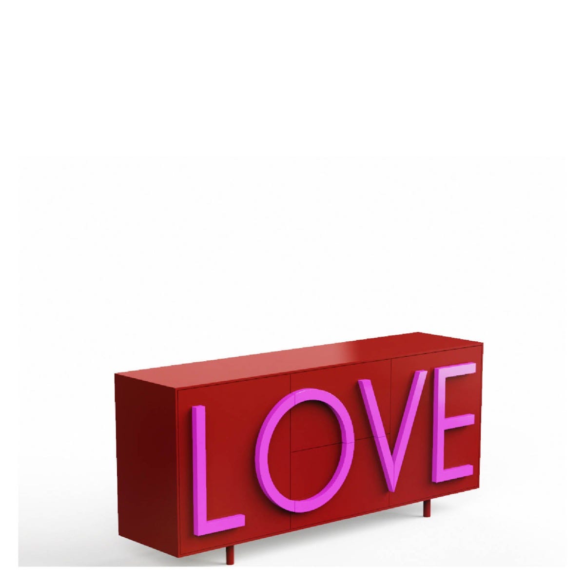 Driade Love Medium Cabinet - Red/Pink