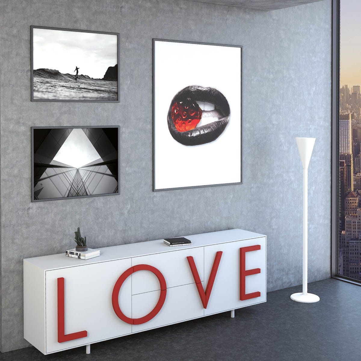 Driade Love Large Cabinet - White/Red