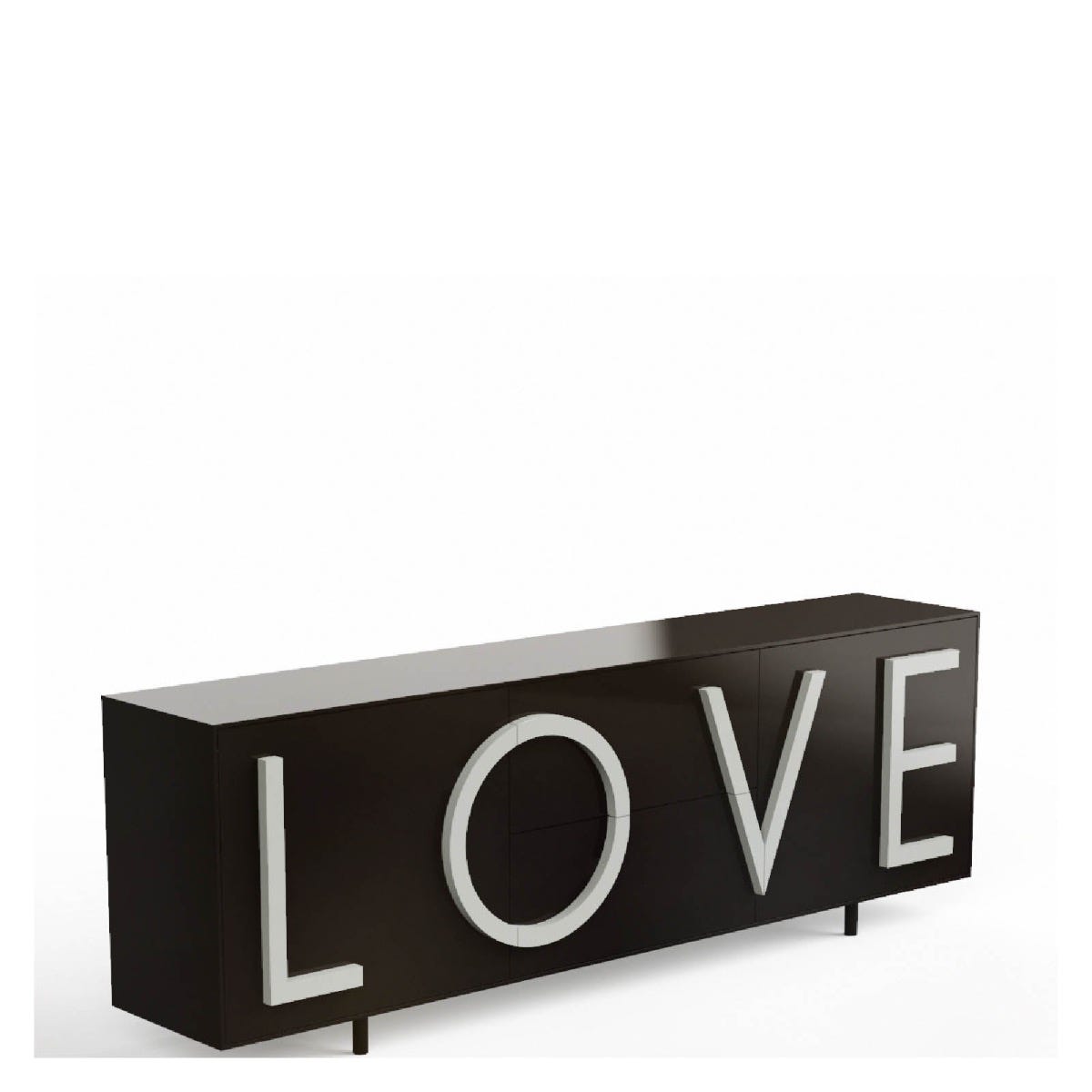 Driade Love Large Cabinet - Black/Light Gray