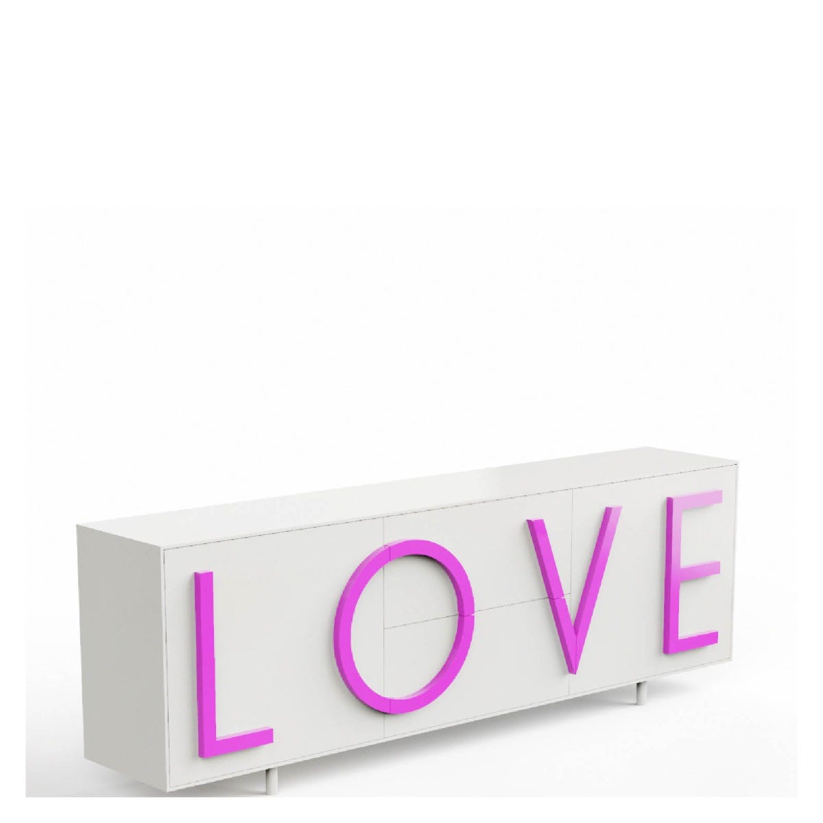 Driade Love Large Cabinet - White/Pink