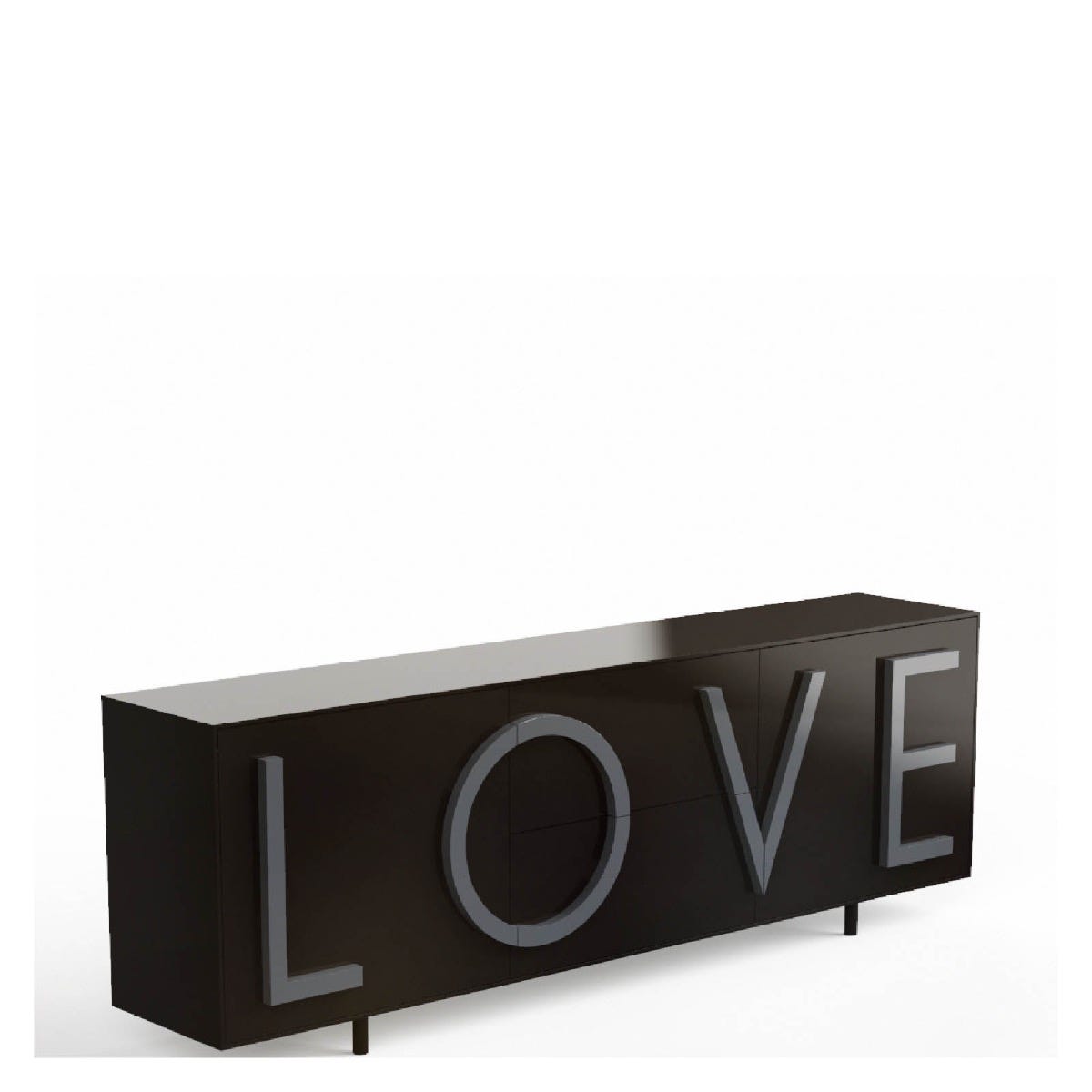 Driade Love Large Cabinet - Black/Dark Gray