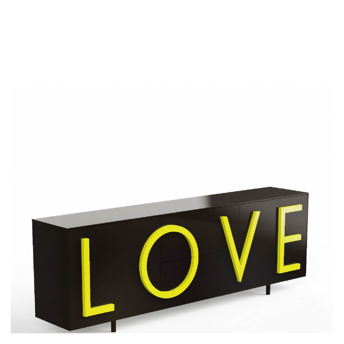 Driade Love Large Cabinet - Black/Yellow