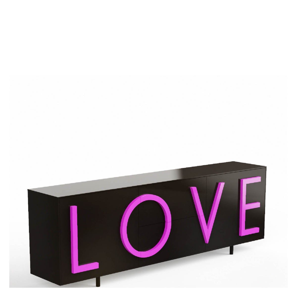 Driade Love Large Cabinet - Black/Pink