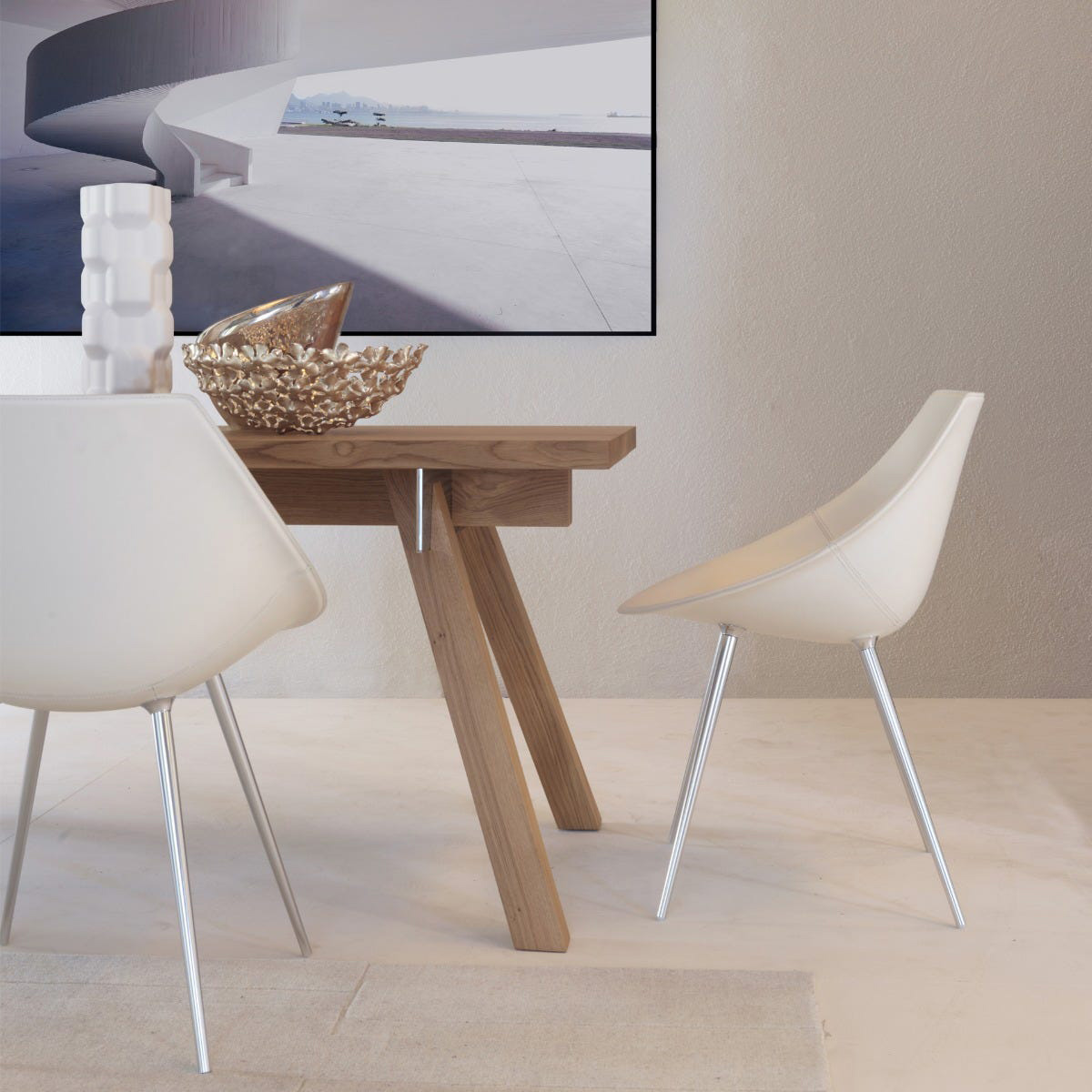 Driade Lagò Chair - White/Aluminum