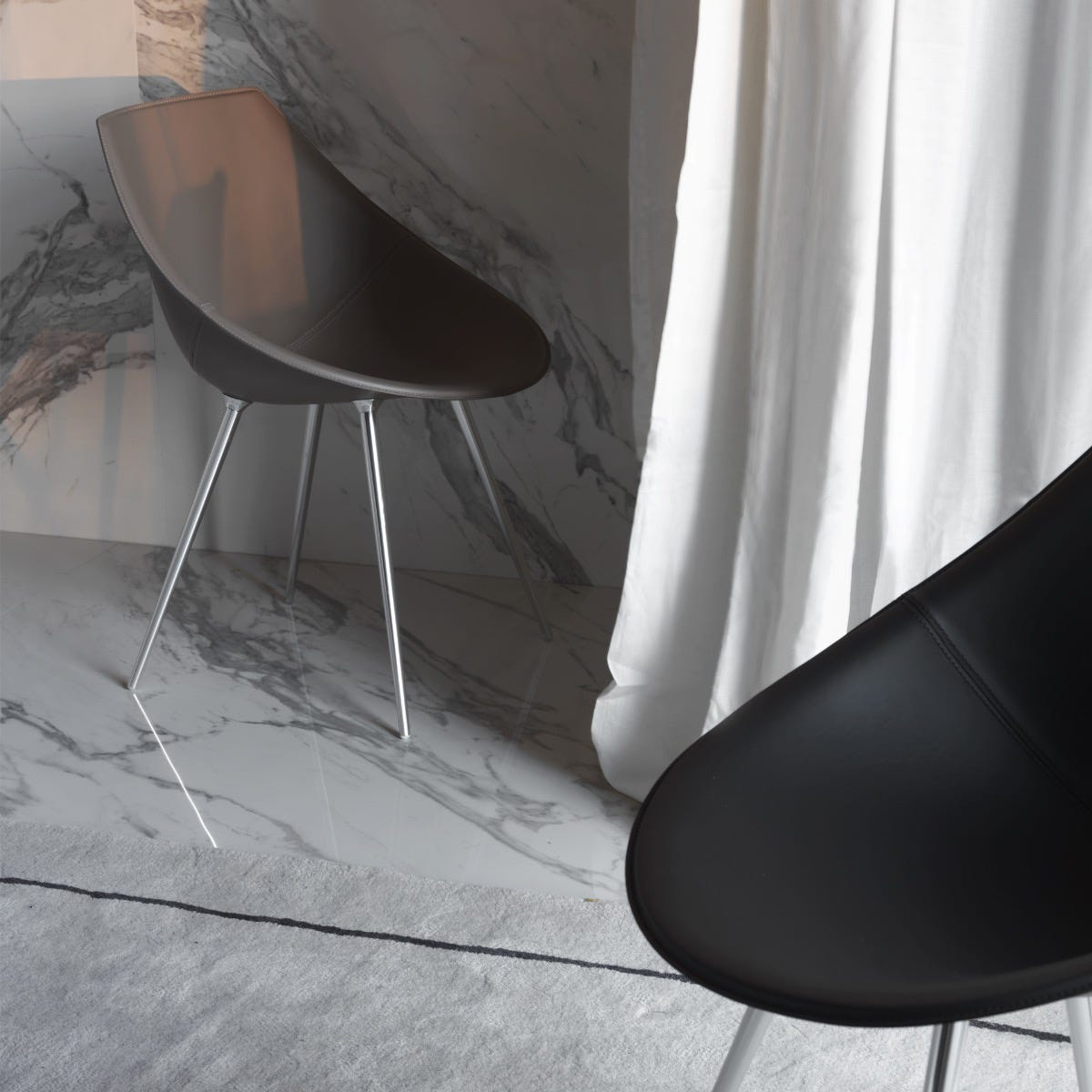 Driade Lagò Chair - Brown/Aluminum