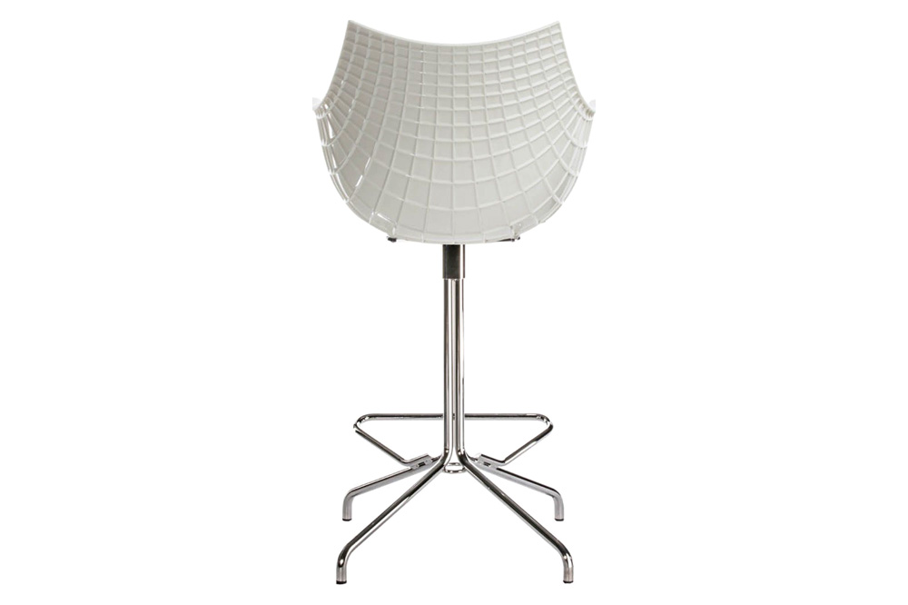 Driade Meridiana Tall Office Chair - White/Chrome