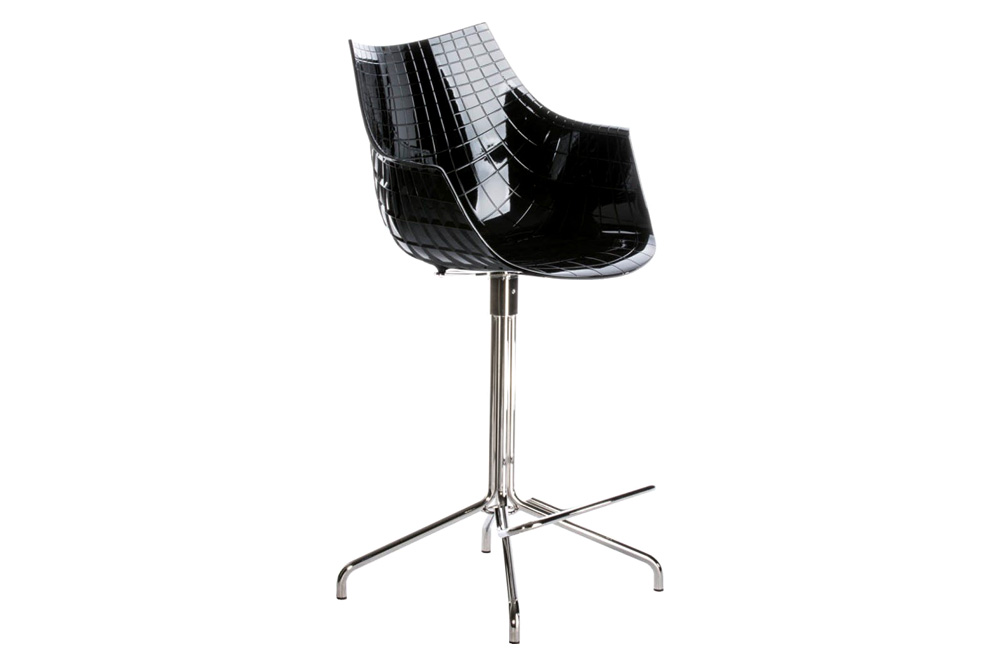 Driade Meridiana Tall Office Chair - Black/Chrome