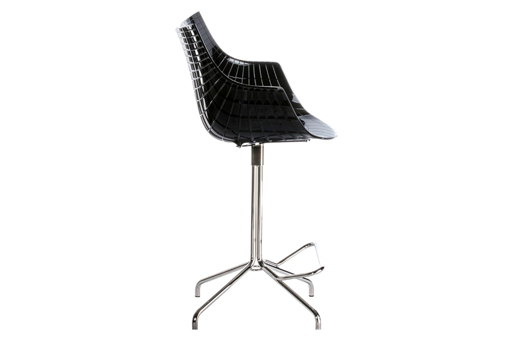 Driade Meridiana Tall Office Chair - Black/Chrome