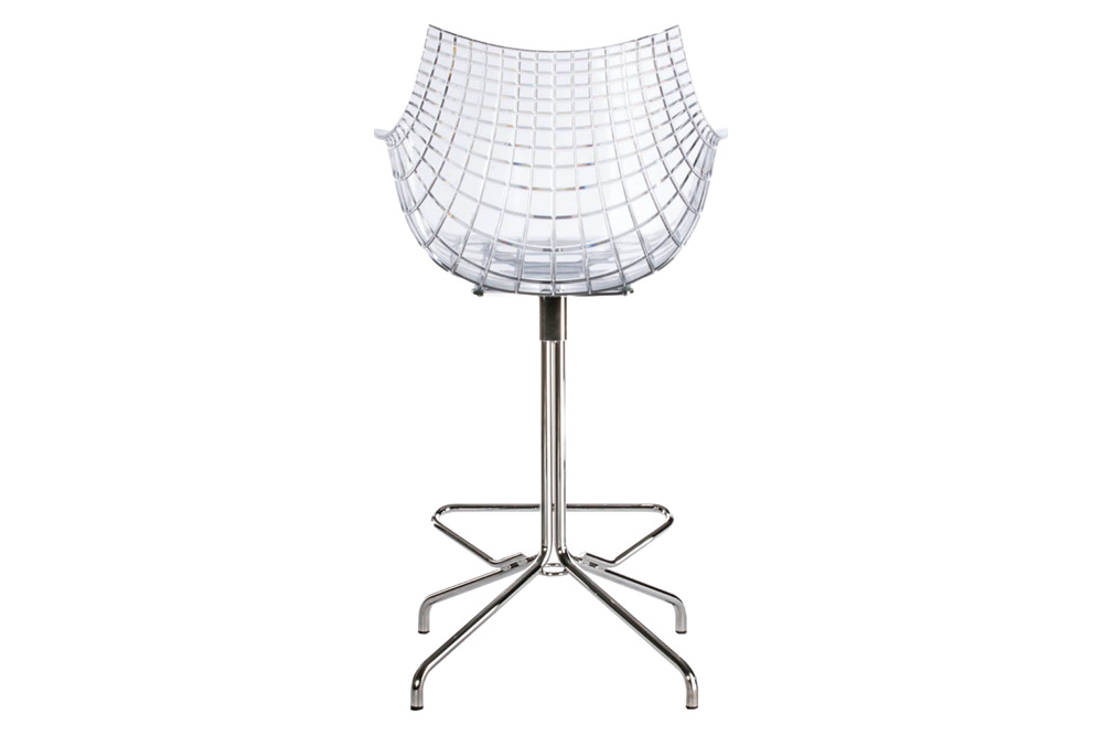 Driade Meridiana Tall Office Chair - Transparent/Chrome