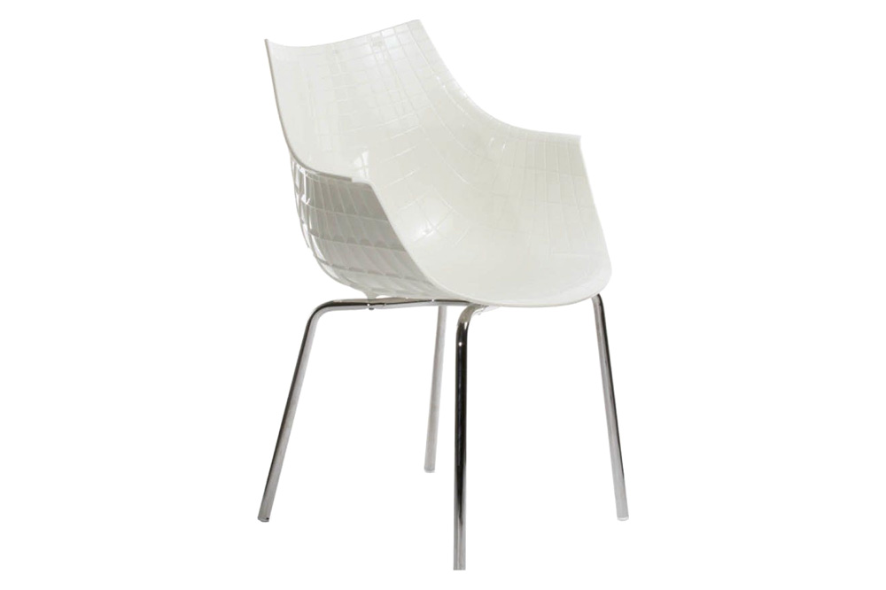 Driade Meridiana Dining Chair - White/Chrome