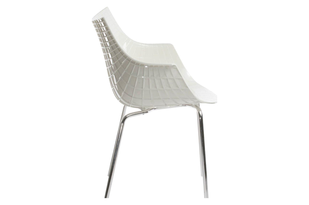 Driade Meridiana Dining Chair - White/Chrome