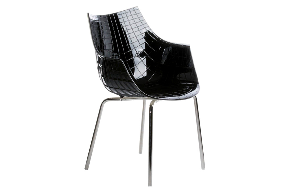 Driade Meridiana Dining Chair - Black/Chrome