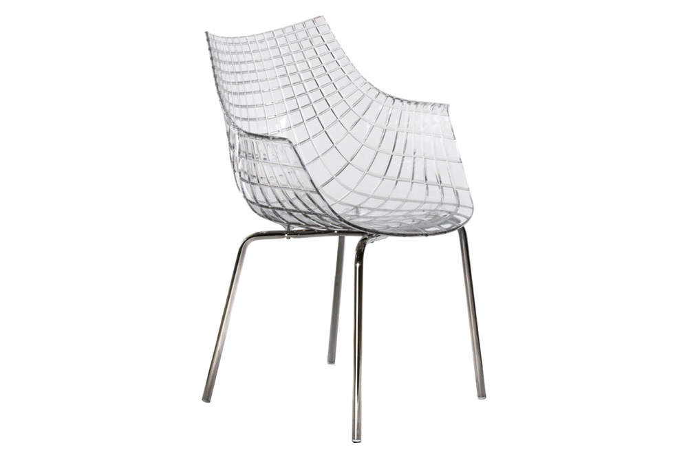 Driade Meridiana Dining Chair - Transparent/Chrome