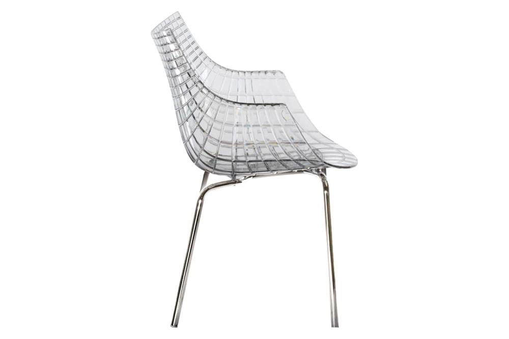 Driade Meridiana Dining Chair - Transparent/Chrome