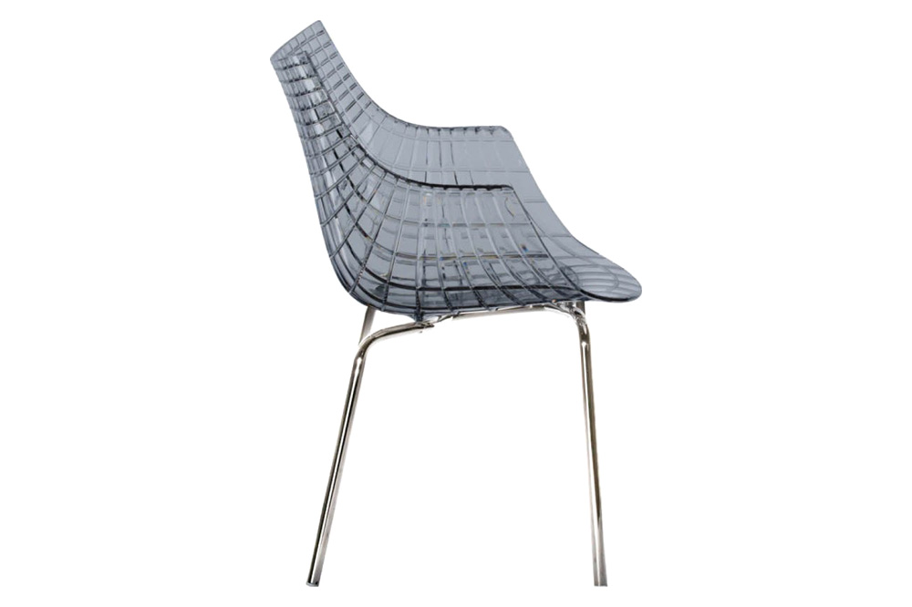 Driade Meridiana Dining Chair - Gray/Chrome