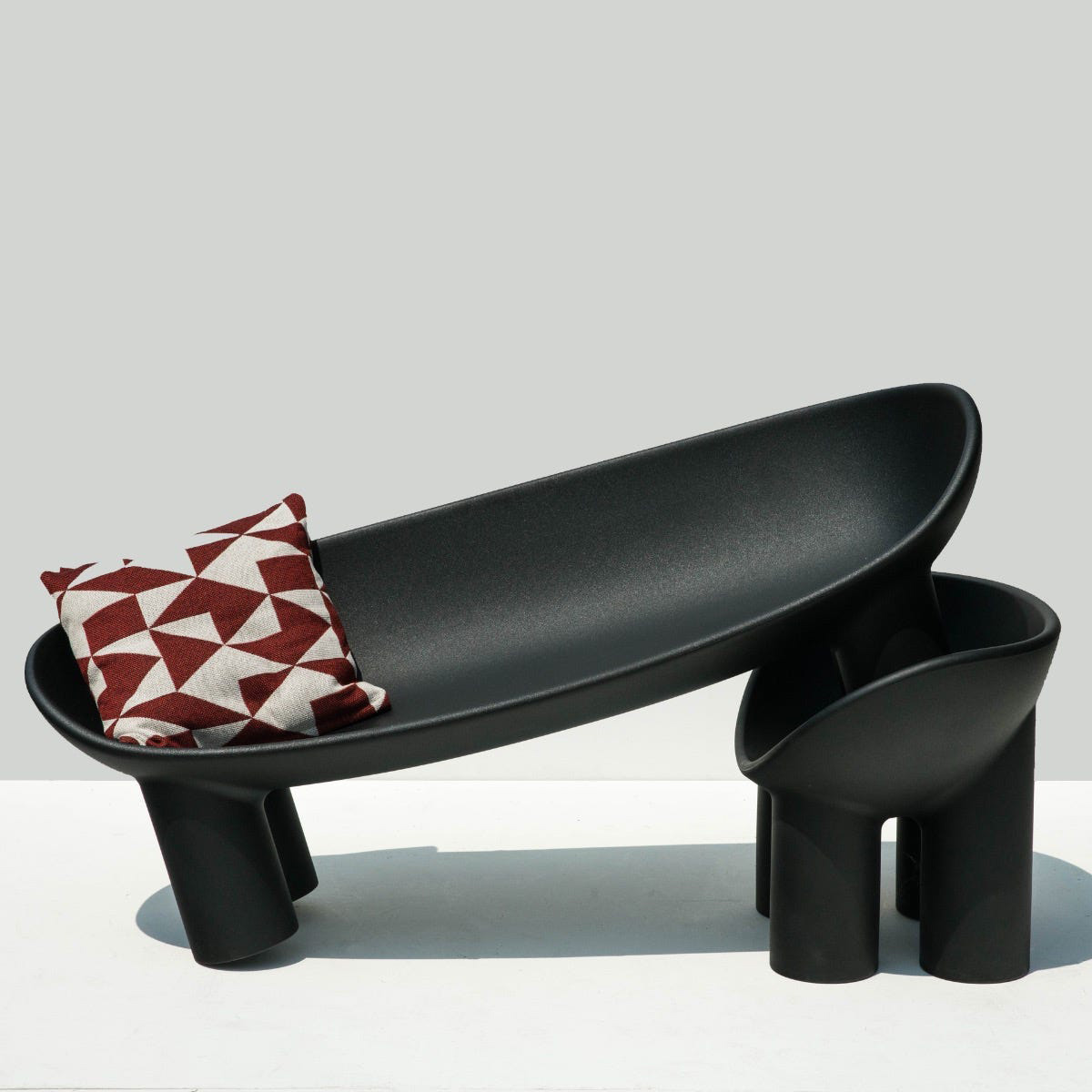 Driade Roly Poly Stationary Sofa - Charcoal