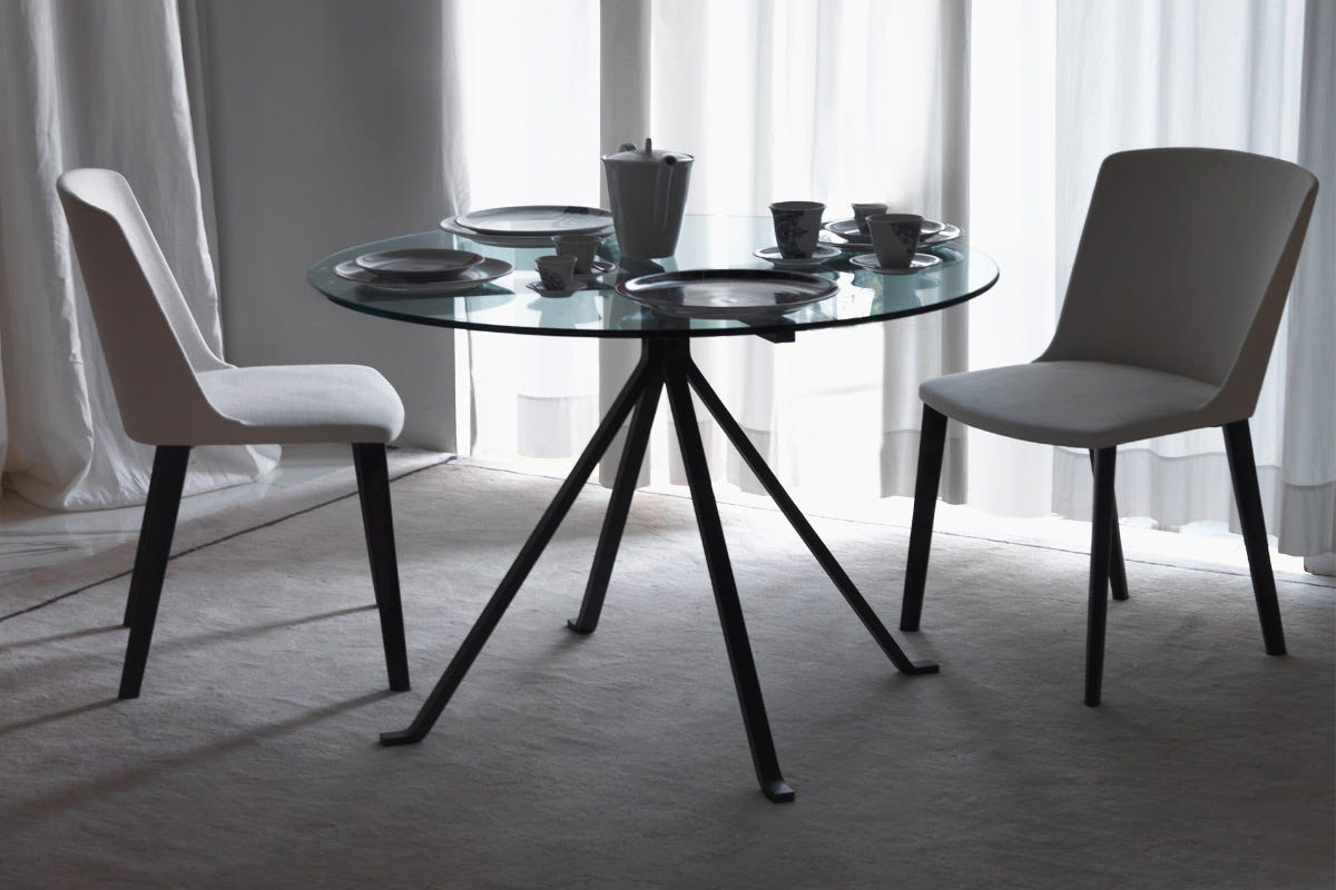 Driade Cugino Round Coffee Table - Transparent/Black