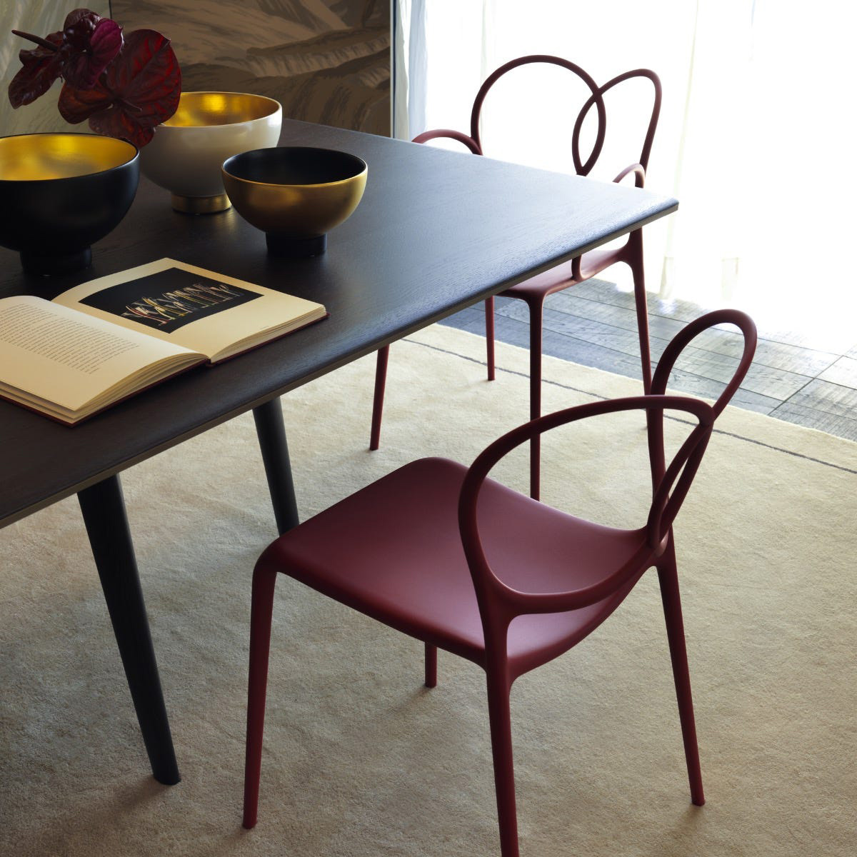 Driade Sissi Armless Dining Chair - Red