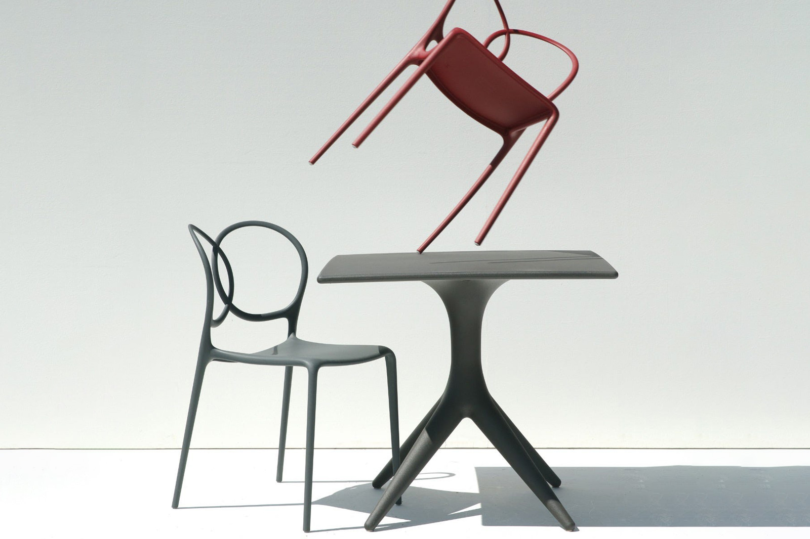 Driade Sissi Armless Dining Chair - Red