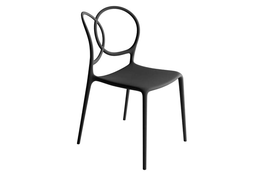 Driade Sissi Green Collection Armless Dining Chair - Dark Gray