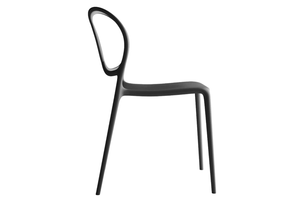 Driade Sissi Green Collection Armless Dining Chair - Dark Gray