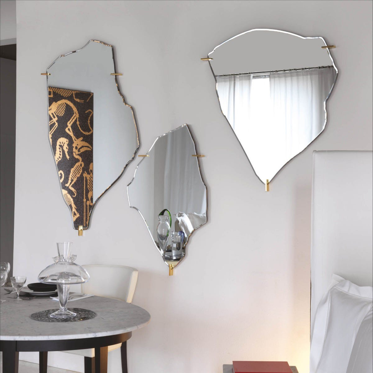 Driade Archipelago 40x26" Mirror - Silver/Gold