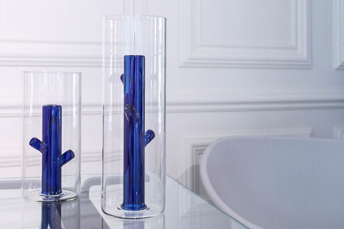 Driade - Root Vase in Transparent/Blue