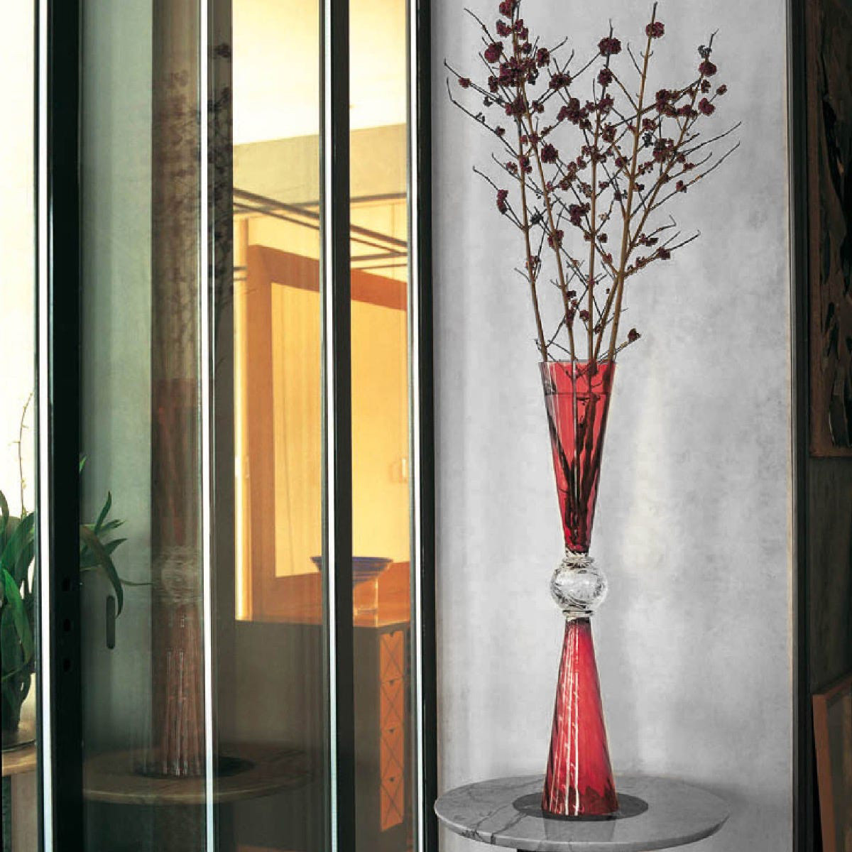 Driade - Perigot Vase in Transparent/Red