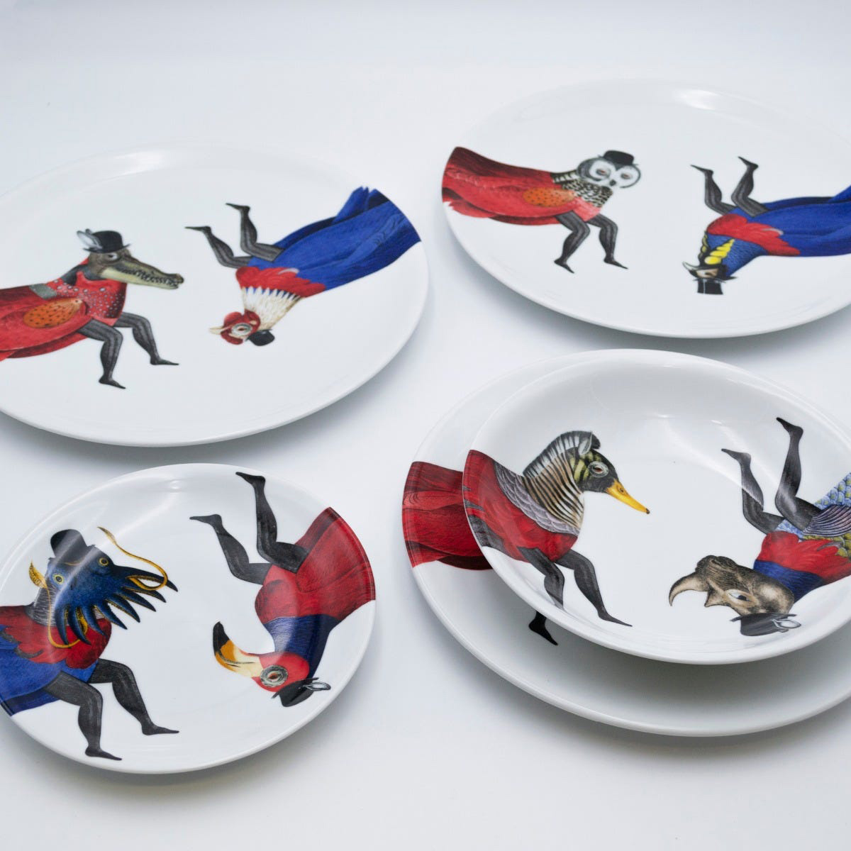 Driade The White Snow Bestiario Della Tavola Table Plate Set - Black/White