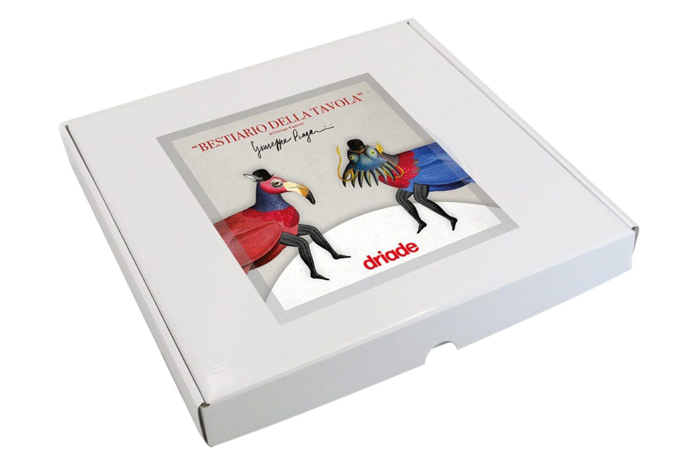 Driade The White Snow Bestiario Della Tavola Serving Plate - White/Red/Blue