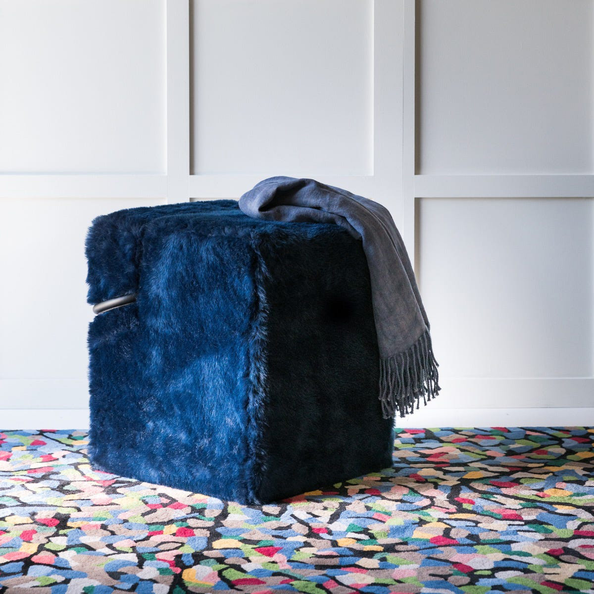 Driade - Blocco Square Pouf in Blue