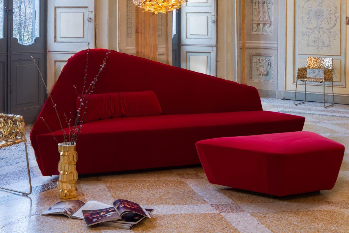 Driade - Verlaine Stationary Sofa in Red