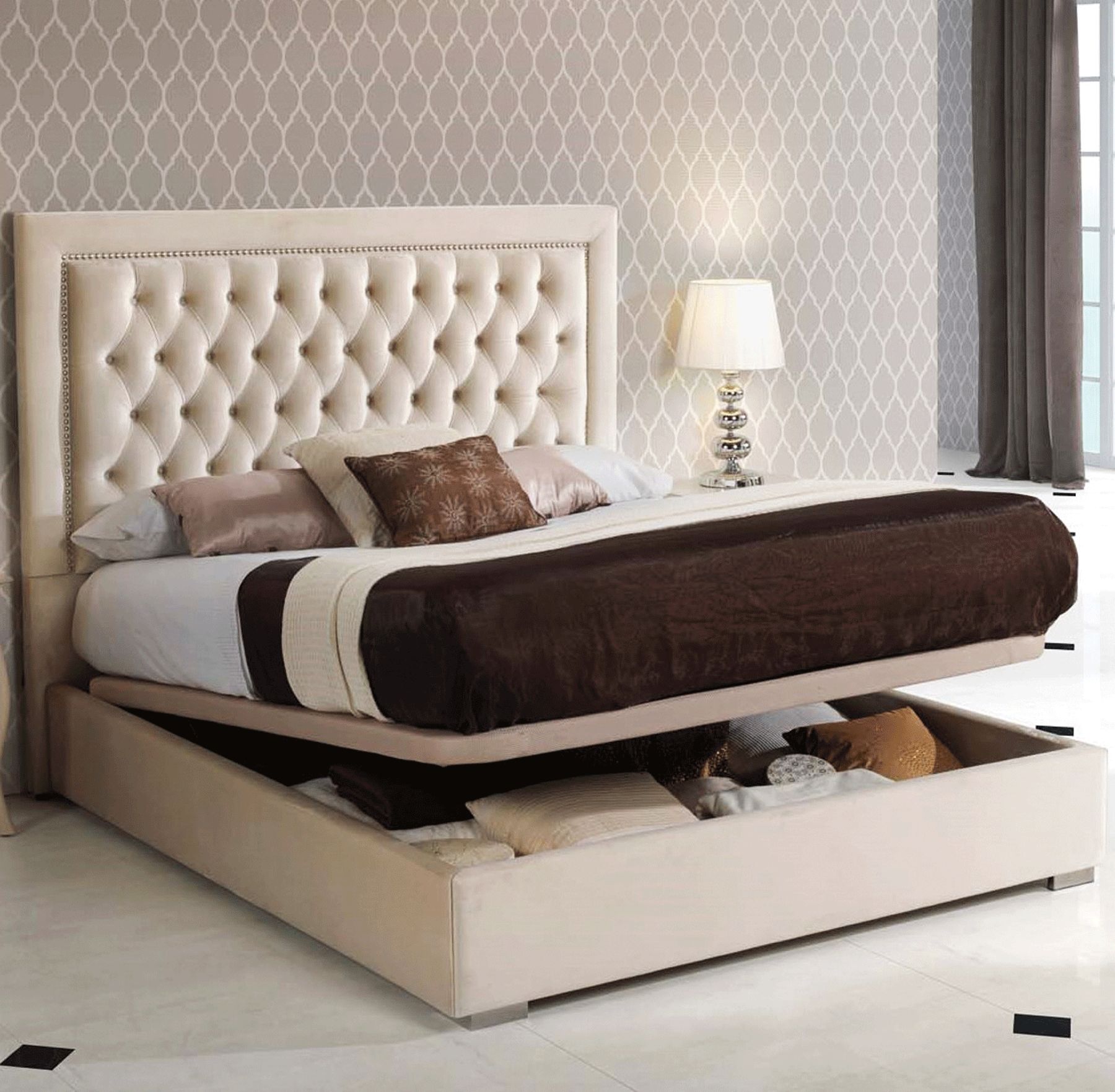 Dupen - Adagio King Size Bed with storage