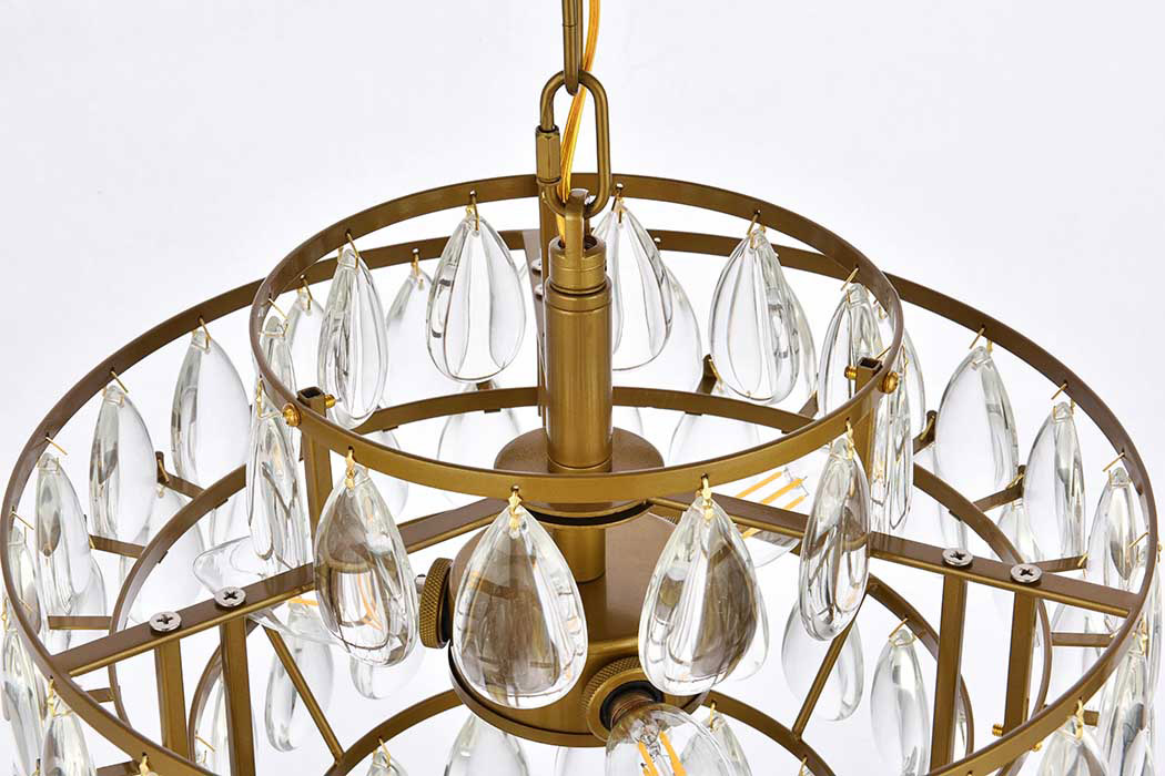 Elegant Pendant Light - Brass, L 14" (1102D14BR)