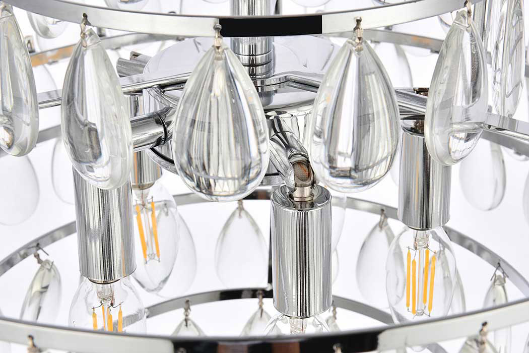 Elegant Pendant Light - Chrome, L 18" (1102D18C)