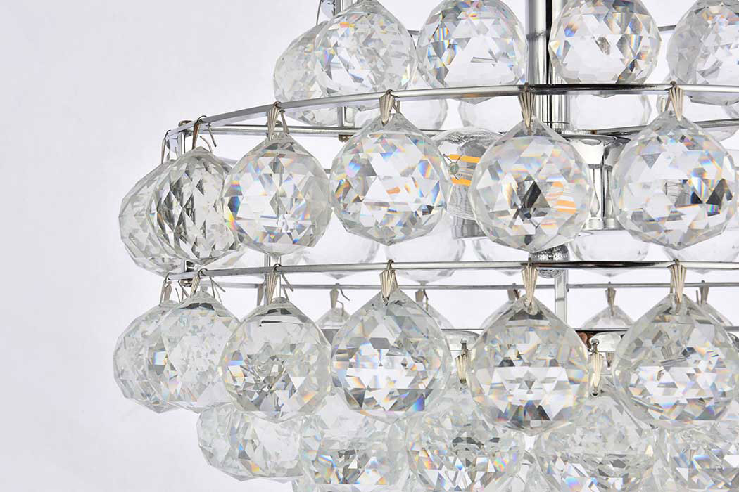 Elegant Pendant Light - Chrome, L 14" (1106D14C)