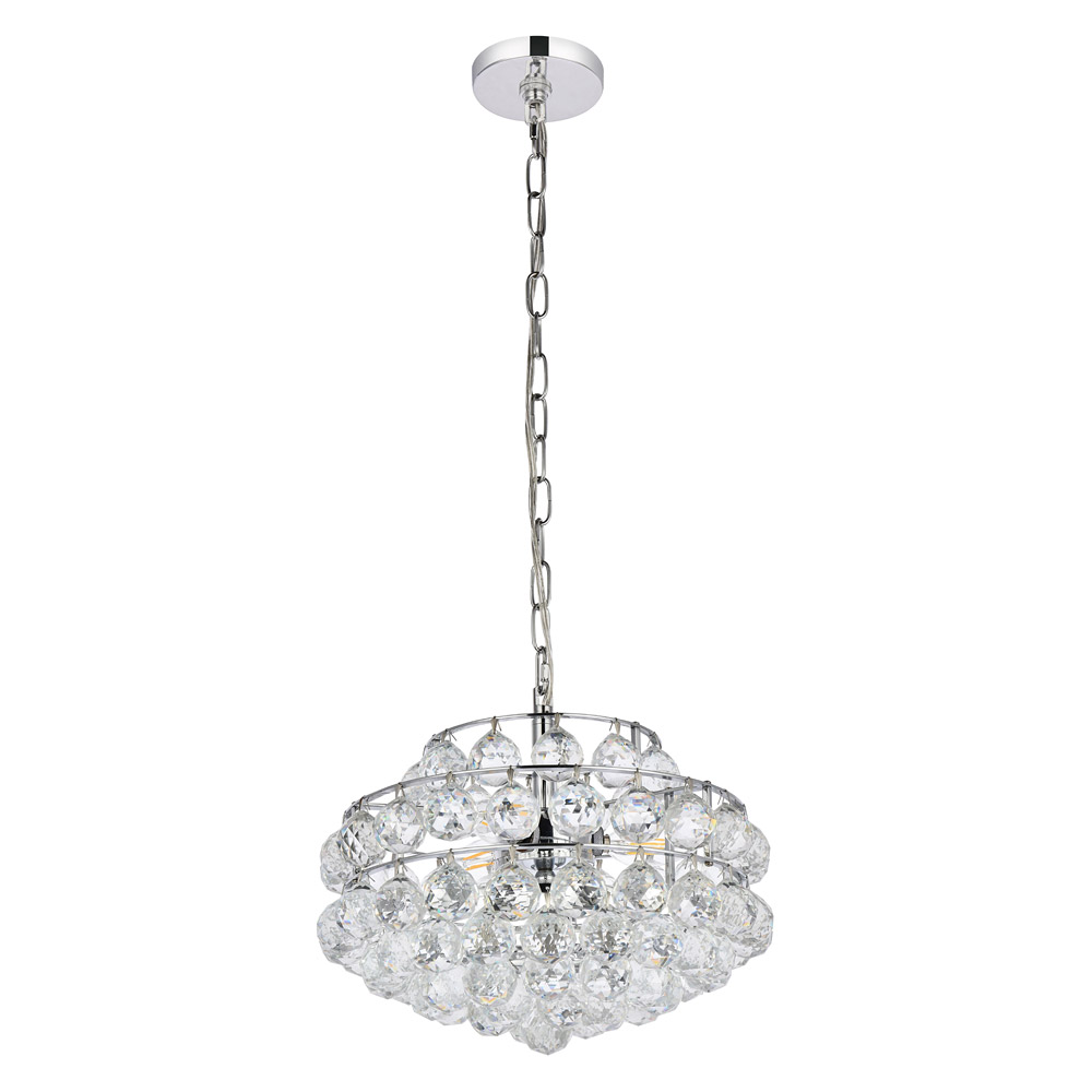 Elegant Pendant Light - Chrome, L 14" (1106D14C)