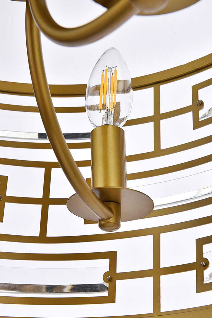 Elegant Pendant Light - Brass, L 16.5" (1108D16BR)