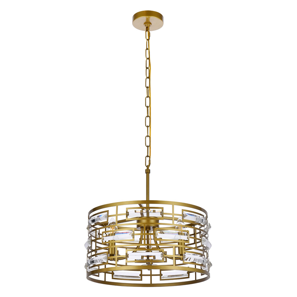 Elegant Pendant Light - Brass, L 16.5" (1108D16BR)