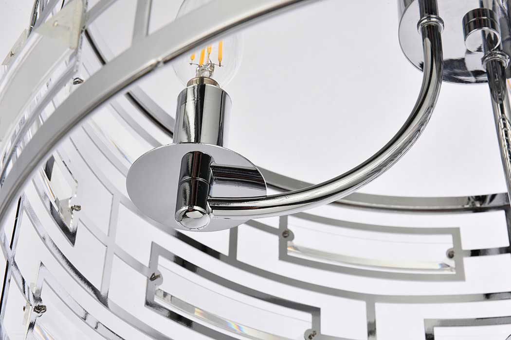 Elegant Pendant Light - Chrome, L 16.5" (1108D16C)